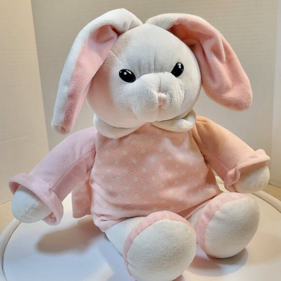 Plush White Pink Bunny Rabbit 16” Soft Toy Stuffed Animal Washable Gulliver - Picture 10 of 16